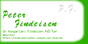 peter findeisen business card